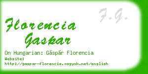 florencia gaspar business card