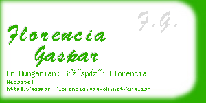 florencia gaspar business card